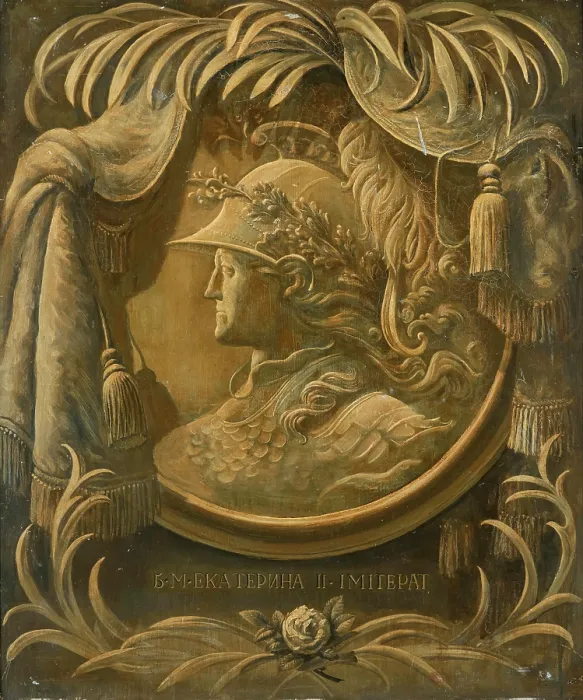 Framed Print : Portrait of Catherine II as Minerva, Second Half of the 18th century. Creator: Anonymous