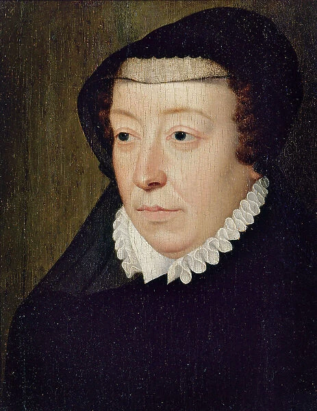 Portrait de Catherine de Médicis (1519-1589), reine de France, c1565. Creator: Francois Clouet
