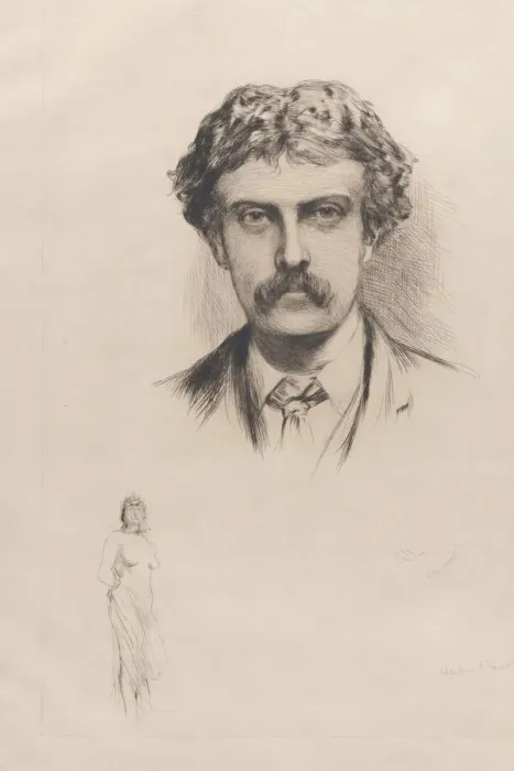 Framed Print : Portrait of Cecil Lawson, 1882. Creator: Hubert von Herkomer Framed Print : Portrait of Cecil Lawson, 1882. Creator: Hubert von Herkomer