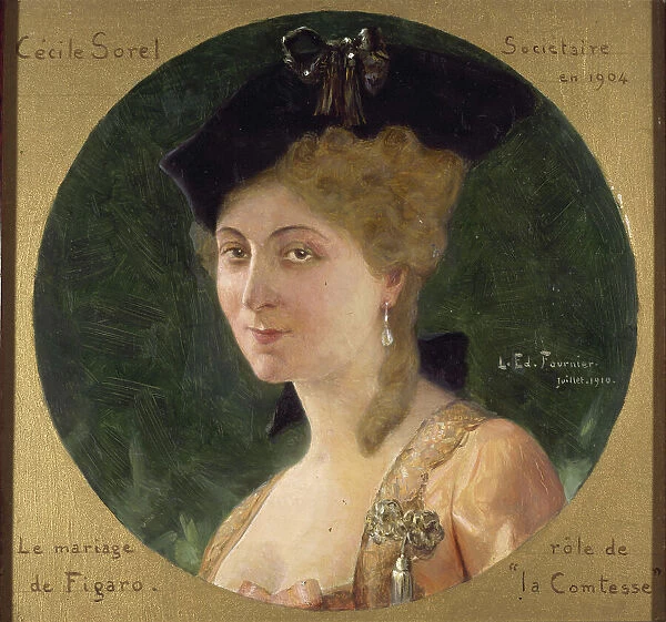 Portrait de Cécile Sorel (1873-1966), sociétaire de la Comédie-Française, dans le rôle de la...1910. Creator: Louis Edouard Paul Fournier