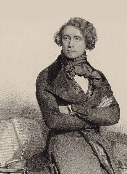 Portrait of the cellist and composer Adrien-Francois Servais (1807-1866), 1838