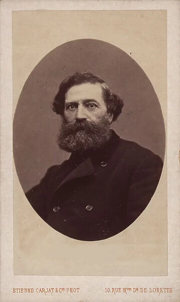 Portrait of the cellist and composer Alfredo Piatti (1822-1901), ca 1860. Creator: Carjat, Étienne (1828-1906)