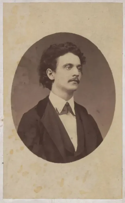 Framed Print : Portrait of the cellist and composer David Popper (1843-1913), 1867. Creator: Photo studio Max Auerbach Framed Print : Portrait of the cellist and composer David Popper (1843-1913), 1867. Creator: Photo studio Max Auerbach