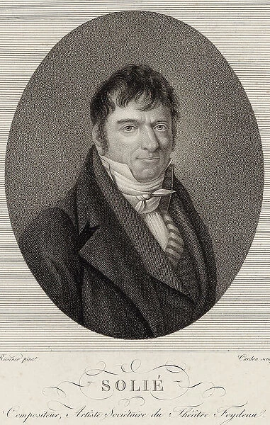 Portrait of the cellist and composer Jean-Pierre Solié (1755-1812), 1790-1812. Creator: Riesener, Henri-Françoiss (1767-1828)