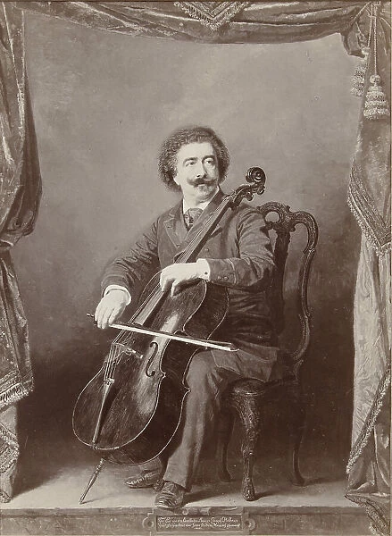 Portrait of the cellist and composer Joseph Hollman (1852-1926), c. 1890. Creator: Mniszech, Andrzej Jerzy (1823-1905)