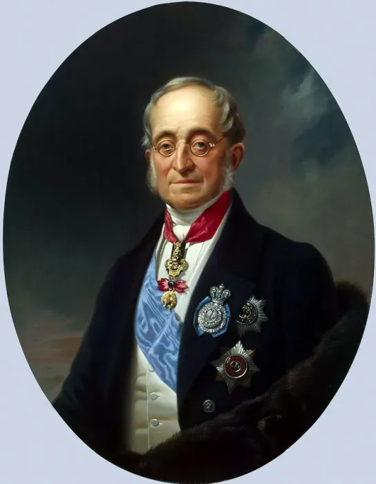 Framed Print : Portrait of the Chancellor of the Russian Empire Count Karl Robert Nesselrode, (1780-1862), 1840s. Artist: Franz Kruguer Framed Print : Portrait of the Chancellor of the Russian Empire Count Karl Robert Nesselrode, (1780-1862), 1840s. Artist: Franz Kruguer