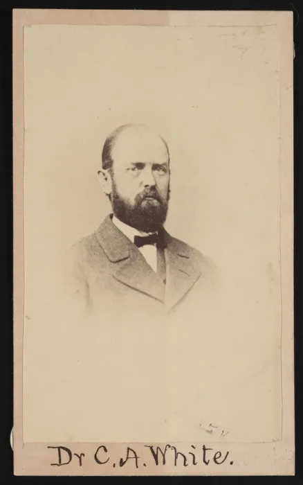 Framed Print : Portrait of Charles Abiathar White (1826-1910), 1868. Creator: Isaac Augustus Wetherby Framed Print : Portrait of Charles Abiathar White (1826-1910), 1868. Creator: Isaac Augustus Wetherby