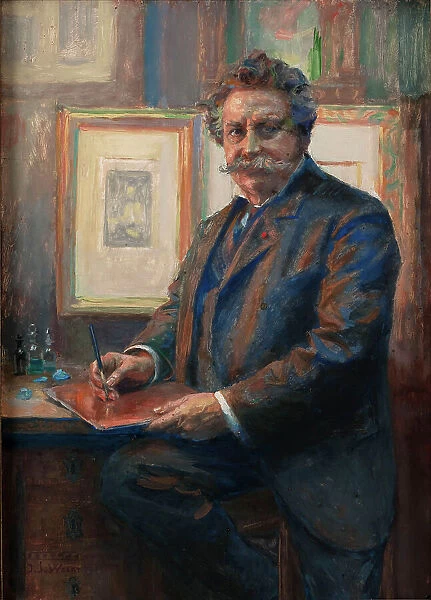 Portrait de Charles Albert Waltner dans son atelier, 1910. Creator: Jean Joseph Weerts