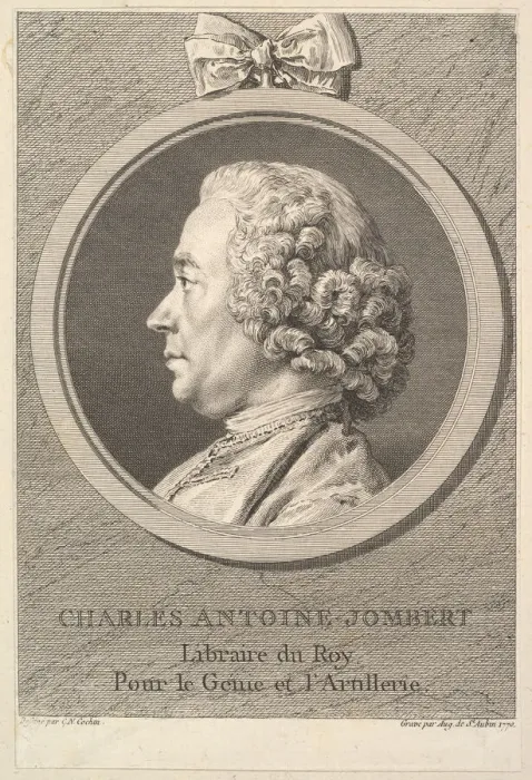 Framed Print : Portrait of Charles-Antoine Jombert, 1770. Creator: Augustin de Saint-Aubin Framed Print : Portrait of Charles-Antoine Jombert, 1770. Creator: Augustin de Saint-Aubin