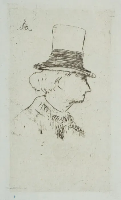 Framed Print : Portrait of Charles Baudelaire in Profile, 1862-67. Creator: Edouard Manet Framed Print : Portrait of Charles Baudelaire in Profile, 1862-67. Creator: Edouard Manet