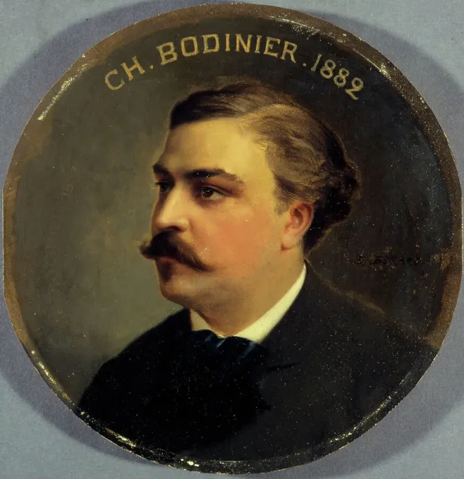 Framed Print : Portrait of Charles Bodinier (1844-1911), cashier de la Comédie-Française, c1883. Creator: Daniel Berard Framed Print : Portrait of Charles Bodinier (1844-1911), cashier de la Comédie-Française, c1883. Creator: Daniel Berard