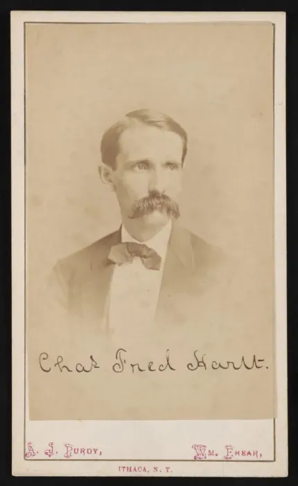Framed Print : Portrait of Charles Frederick Hartt (1840-1878), Before 1878. Creator: Purdy & Frear Framed Print : Portrait of Charles Frederick Hartt (1840-1878), Before 1878. Creator: Purdy & Frear