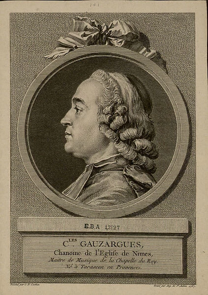 Portrait of Charles Gauzargues (1725-1799), 1767. Creator: Saint-Aubin, Augustin, de (1736-1807)
