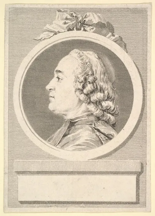 Framed Print : Portrait of Charles Gauzargues, 1767. Creator: Augustin de Saint-Aubin Framed Print : Portrait of Charles Gauzargues, 1767. Creator: Augustin de Saint-Aubin