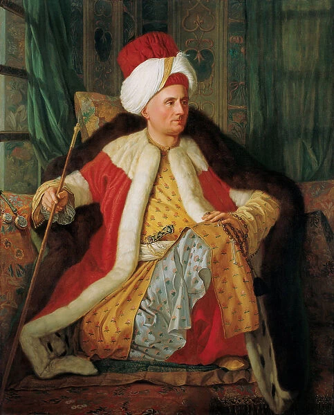 Portrait of Charles Gravier Count of Vergennes and French Ambassador, in Turkish Attire, Second Half of the 18th cen Artist: Favray, Antoine de (1706-1791)