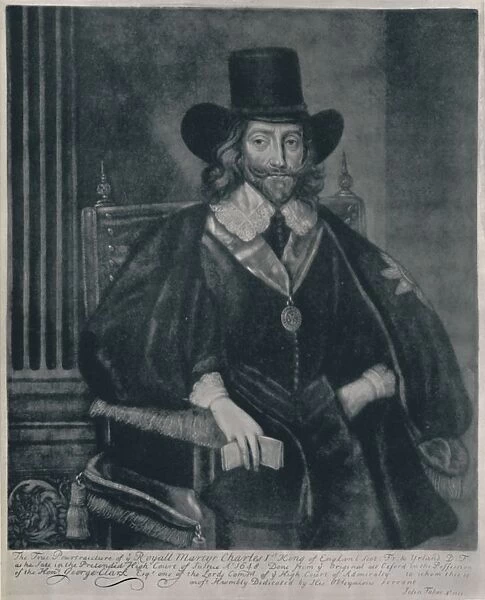 Portrait of Charles I, c1620-1649, (1928). Artist: John Faber the Elder