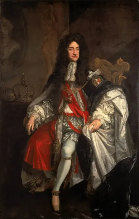 Framed Print : Portrait of Charles II of England (1630-1685), ca 1685 Framed Print : Portrait of Charles II of England (1630-1685), ca 1685