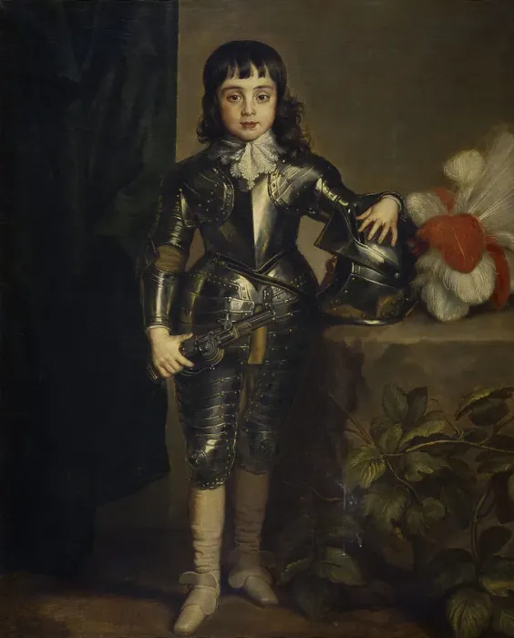 Framed Print : Portrait of Charles II of England as child. Artist: Dyck, Sir Anthony van (1599-1641) Framed Print : Portrait of Charles II of England as child. Artist: Dyck, Sir Anthony van (1599-1641)