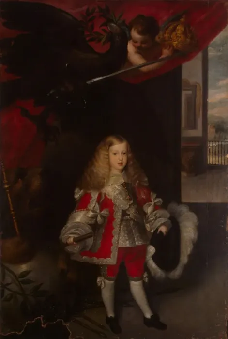 Framed Print : Portrait of Charles II of Spain as a Child, 1667-1670. Artist: Herrera Barnuevo, Sebastian de (1619-1671) Framed Print : Portrait of Charles II of Spain as a Child, 1667-1670. Artist: Herrera Barnuevo, Sebastian de (1619-1671)