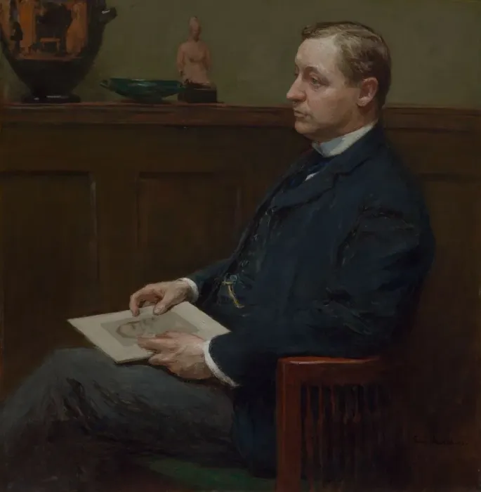 Framed Print : Portrait of Charles Lawrence Hutchinson, c. 1902. Creator: Gari Melchers Framed Print : Portrait of Charles Lawrence Hutchinson, c. 1902. Creator: Gari Melchers