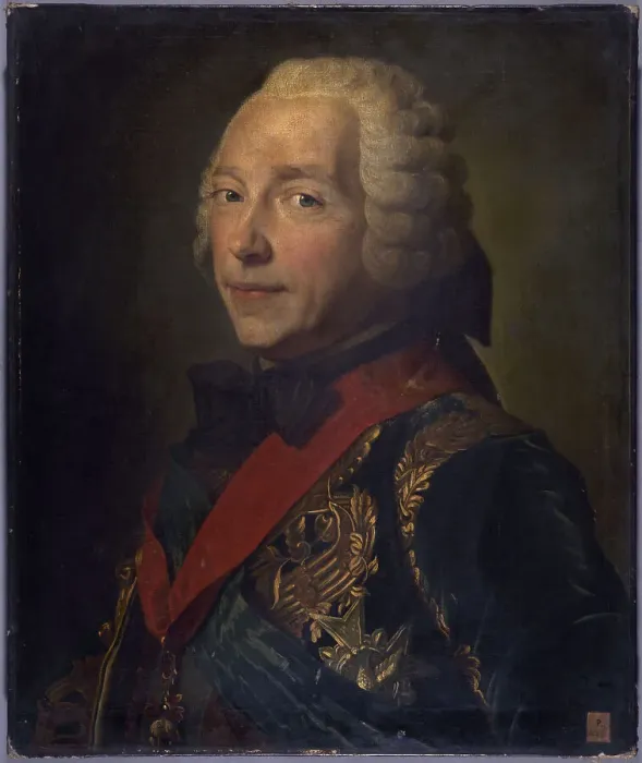 Framed Print : Portrait de Charles-Louis-Auguste Fouquet, ducde Belle-Isle (1684-1761), maréchal de... after 1748. Creator: Maurice-Quentin de La Tour Framed Print : Portrait de Charles-Louis-Auguste Fouquet, ducde Belle-Isle (1684-1761), maréchal de... after 1748. Creator: Maurice-Quentin de La Tour