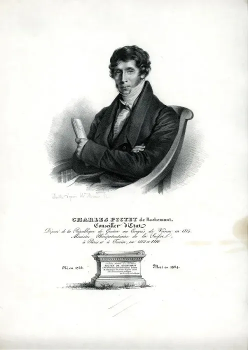 Framed Print : Portrait of Charles Pictet de Rochemont (1755-1824) Framed Print : Portrait of Charles Pictet de Rochemont (1755-1824)