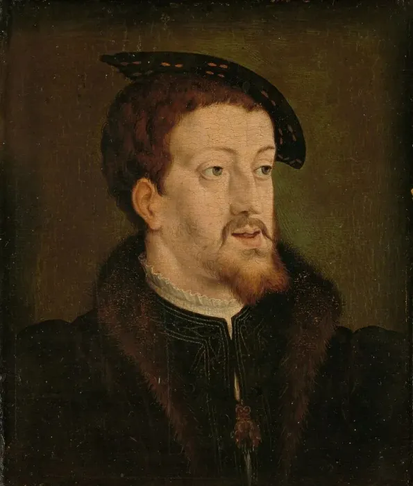 Framed Print : Portrait of Charles V, Holy Roman Emperor, c.1530. Creator: Unknown Framed Print : Portrait of Charles V, Holy Roman Emperor, c.1530. Creator: Unknown