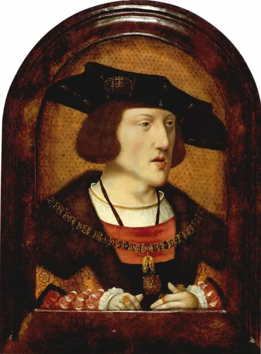 Framed Print : Portrait of Charles V of Spain (1500-1558), c. 1520. Artist: Anonymous Framed Print : Portrait of Charles V of Spain (1500-1558), c. 1520. Artist: Anonymous
