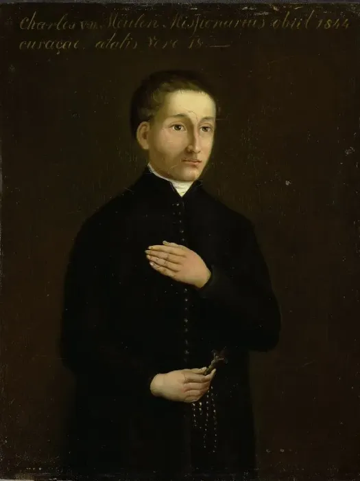 Framed Print : Portrait of Charles van der Meulen, Missionary to Curaçao, 1844-1849. Creator: Anon Framed Print : Portrait of Charles van der Meulen, Missionary to Curaçao, 1844-1849. Creator: Anon