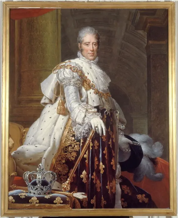 Framed Print : Portrait de Charles X (1757-1836), roi de France, en costume de sacre, c1825. Creator: Francois Pascal Simon Gerard Framed Print : Portrait de Charles X (1757-1836), roi de France, en costume de sacre, c1825. Creator: Francois Pascal Simon Gerard