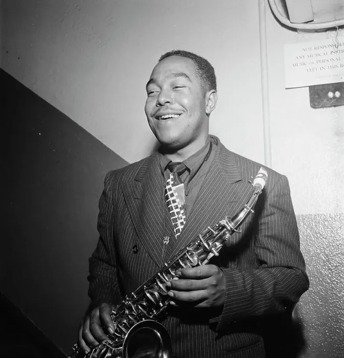 Framed Print : Portrait of Charlie Parker, Carnegie Hall, New York, N.Y. ca. 1947. Creator: William Paul Gottlieb Framed Print : Portrait of Charlie Parker, Carnegie Hall, New York, N.Y. ca. 1947. Creator: William Paul Gottlieb