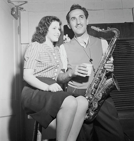Portrait of Charlie Ventura and Lilyann Carol, National studio, New York, N.Y. ca. Oct. 1946. Creator: William Paul Gottlieb