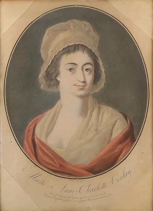 Framed Print : Portrait of Charlotte Corday (1768-1793) Framed Print : Portrait of Charlotte Corday (1768-1793)