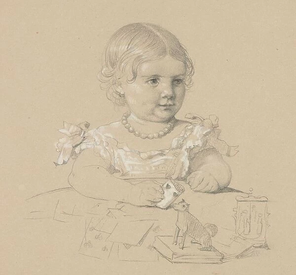 Portrait of a Child, 1800s. Creator: Henri Lehmann (French, 1814-1882)