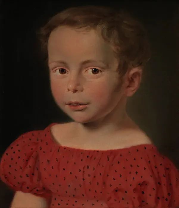 Framed Print : Portrait of a child, 1822. Creator: Christian Albrecht Jensen Framed Print : Portrait of a child, 1822. Creator: Christian Albrecht Jensen