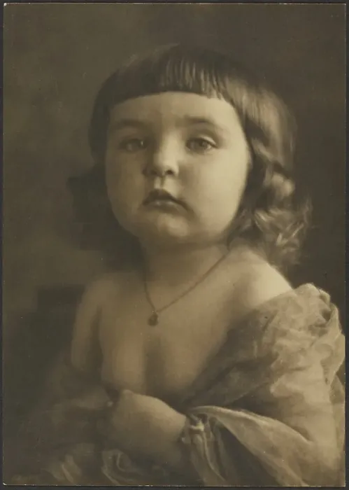 Framed Print : Portrait of a Child in Gauze, 1919. Creator: Louis Fleckenstein Framed Print : Portrait of a Child in Gauze, 1919. Creator: Louis Fleckenstein