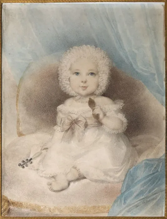 Framed Print : Portrait of a child with a Lorgnette Framed Print : Portrait of a child with a Lorgnette
