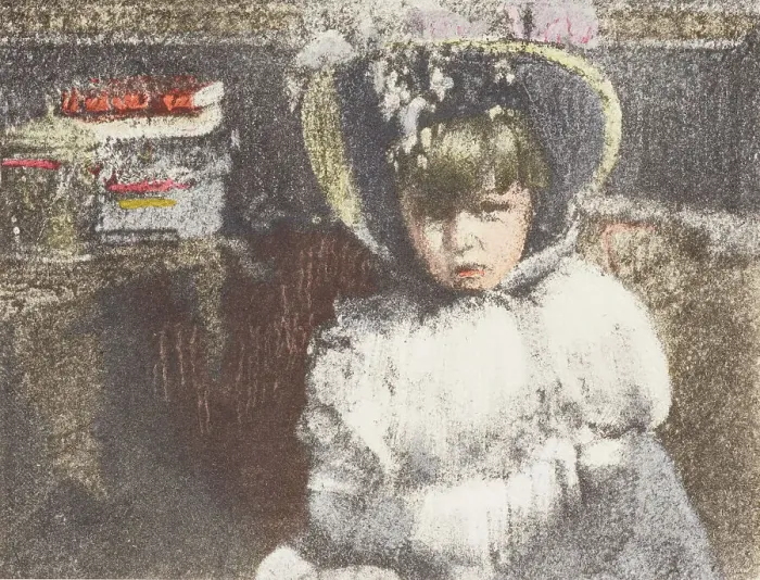 Framed Print : Portrait of a child. From the portfolio: Robert Demachy, c1890-1914. Creator: Robert Demachy Framed Print : Portrait of a child. From the portfolio: Robert Demachy, c1890-1914. Creator: Robert Demachy