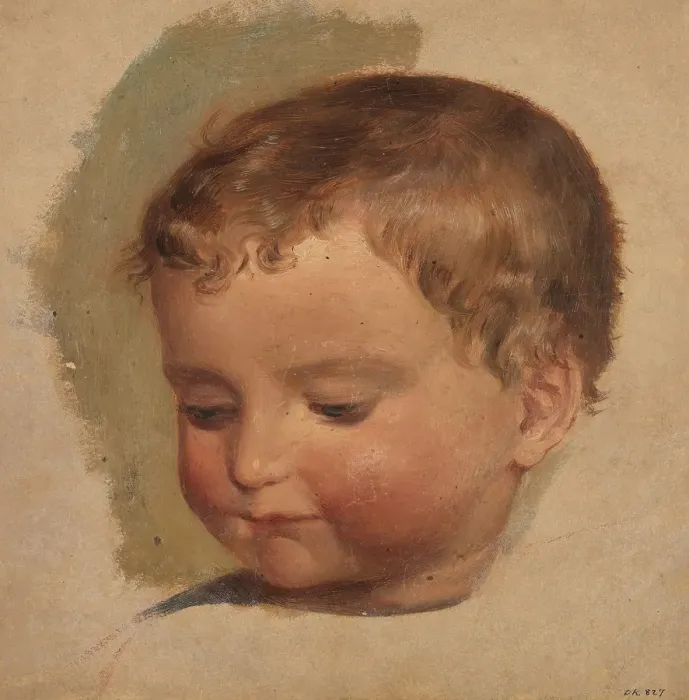 Framed Print : Portrait of a Child, probably 1847. Creator: Adolph Tidemand Framed Print : Portrait of a Child, probably 1847. Creator: Adolph Tidemand