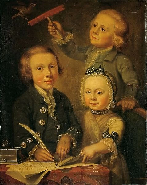 Portrait of the Children of Barend Goudriaan, 1776. Creator: Cornelis van Cuylenburg