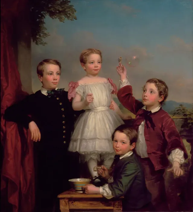 Framed Print : Portrait of Children (image 2 of 2), 1853. Creator: George Augustus Baker Framed Print : Portrait of Children (image 2 of 2), 1853. Creator: George Augustus Baker