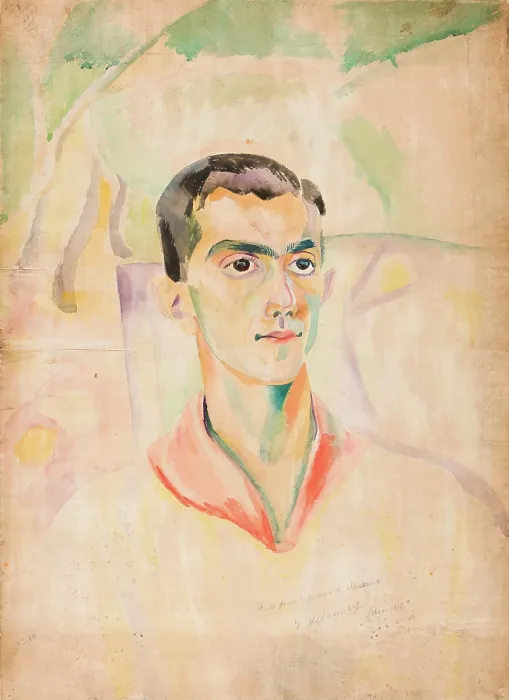 Framed Print : Portrait of the choreographer and ballet dancer Leonide Massine (1896-1979), 1918. Creator: Delaunay, Robert (1885-1941) Framed Print : Portrait of the choreographer and ballet dancer Leonide Massine (1896-1979), 1918. Creator: Delaunay, Robert (1885-1941)