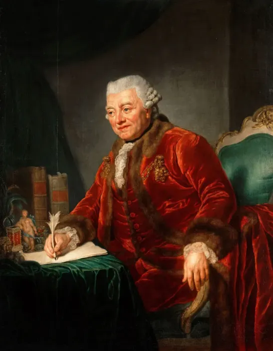 Framed Print : Portrait of Christian Andreas Cothenius (1708-1789), 1777. Artist: Therbusch-Lisiewska, Anna Dorothea (1721-1782)