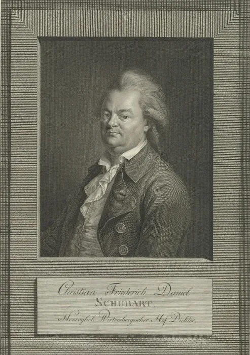 Framed Print : Portrait of Christian Friedrich Daniel Schubart (1739-1791), 1790 Framed Print : Portrait of Christian Friedrich Daniel Schubart (1739-1791), 1790