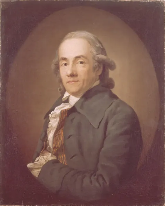 Framed Print : Portrait of Christian Friedrich Voss (1724-1795). Artist: Graff, Anton (1736-1813) Framed Print : Portrait of Christian Friedrich Voss (1724-1795). Artist: Graff, Anton (1736-1813)