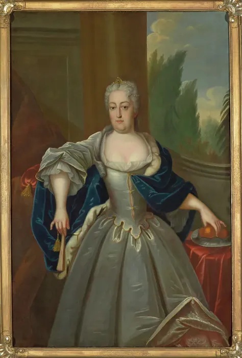 Framed Print : Portrait of Christiane Eberhardine of Brandenburg-Bayreuth (1671-1727), Electress of Saxony... c.17 Creator: Anonymous Framed Print : Portrait of Christiane Eberhardine of Brandenburg-Bayreuth (1671-1727), Electress of Saxony... c.17 Creator: Anonymous