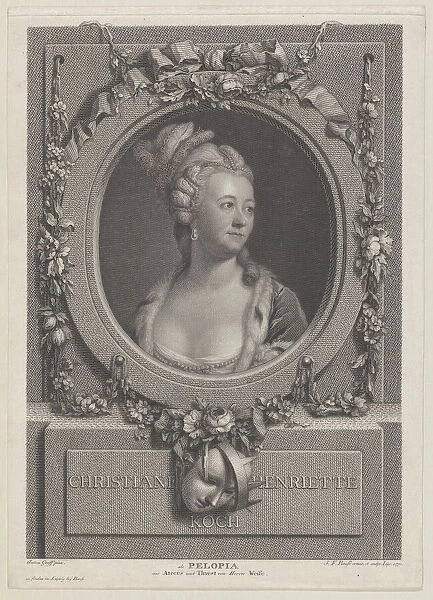 Portrait of Christiane Henriette Koch as Pelopia, 1770. Creator: Johann Friedrich Bause