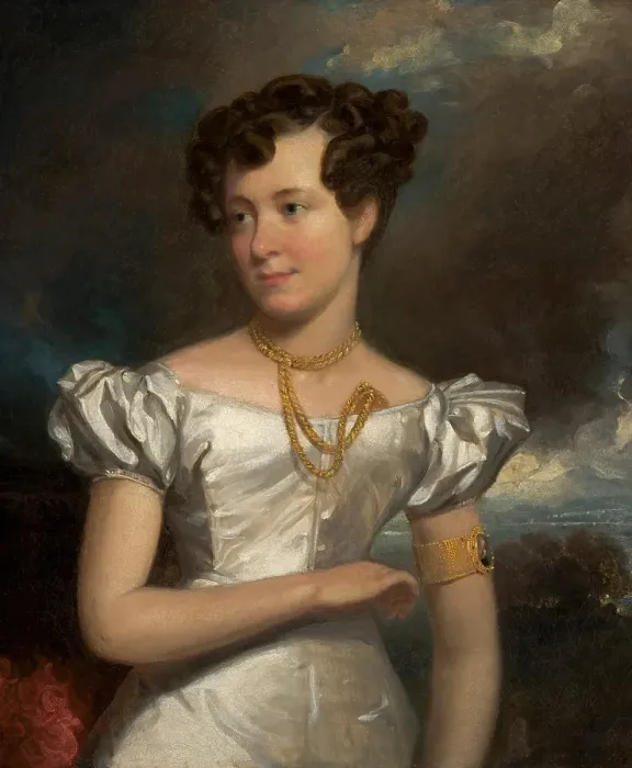 Framed Print : Portrait of Clara Fisher, 1828. Creator: Henry Inman Framed Print : Portrait of Clara Fisher, 1828. Creator: Henry Inman