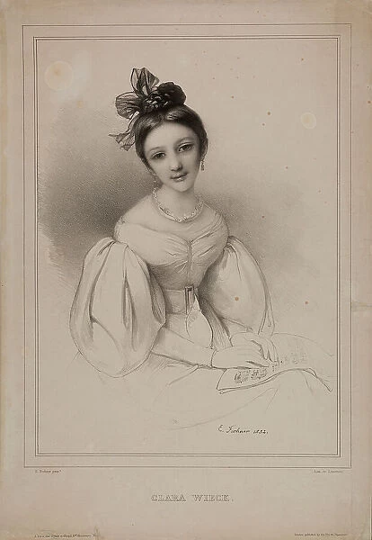 Portrait of Clara Schumann (1819-1896), 1832. Creator: Fechner, Eduard Clemens (1799-1861)