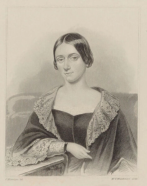 Portrait of Clara Schumann (1819-1896), 1850. Creator: Wrankmore, William Colley (active 1836-1858)
